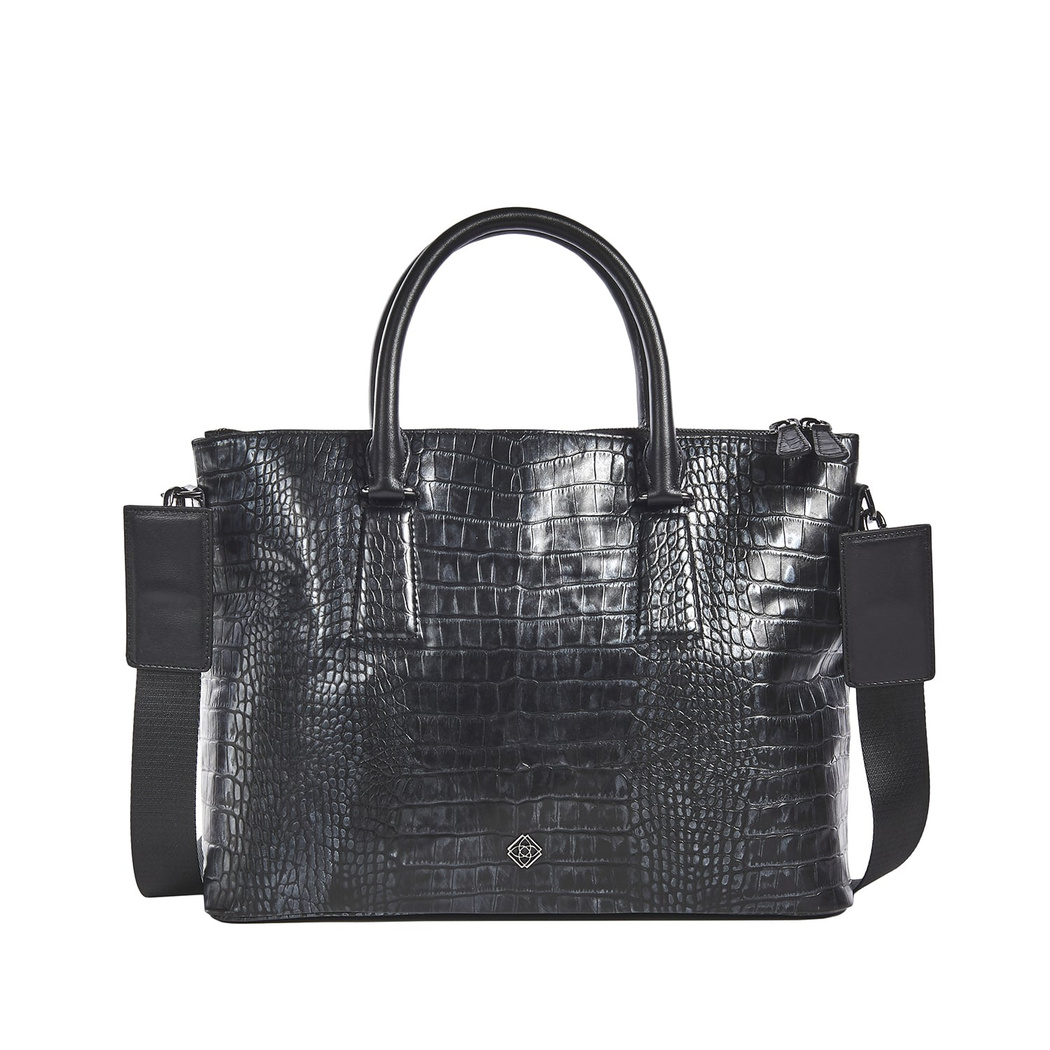 Kadın Kroko Baskılı Deri Omuz Askılı Çanta