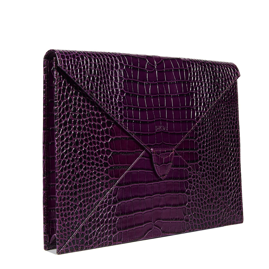 Kadın Kroko Baskılı Deri Portföy Çanta