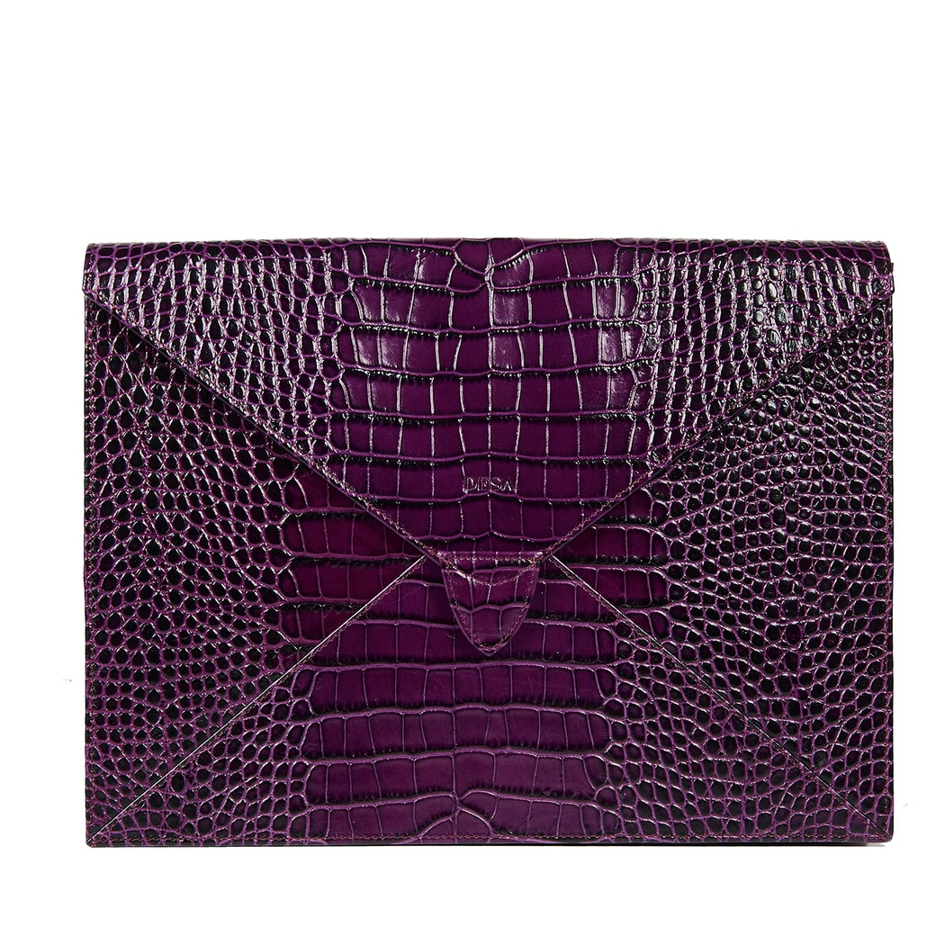 Kadın Kroko Baskılı Deri Portföy Çanta