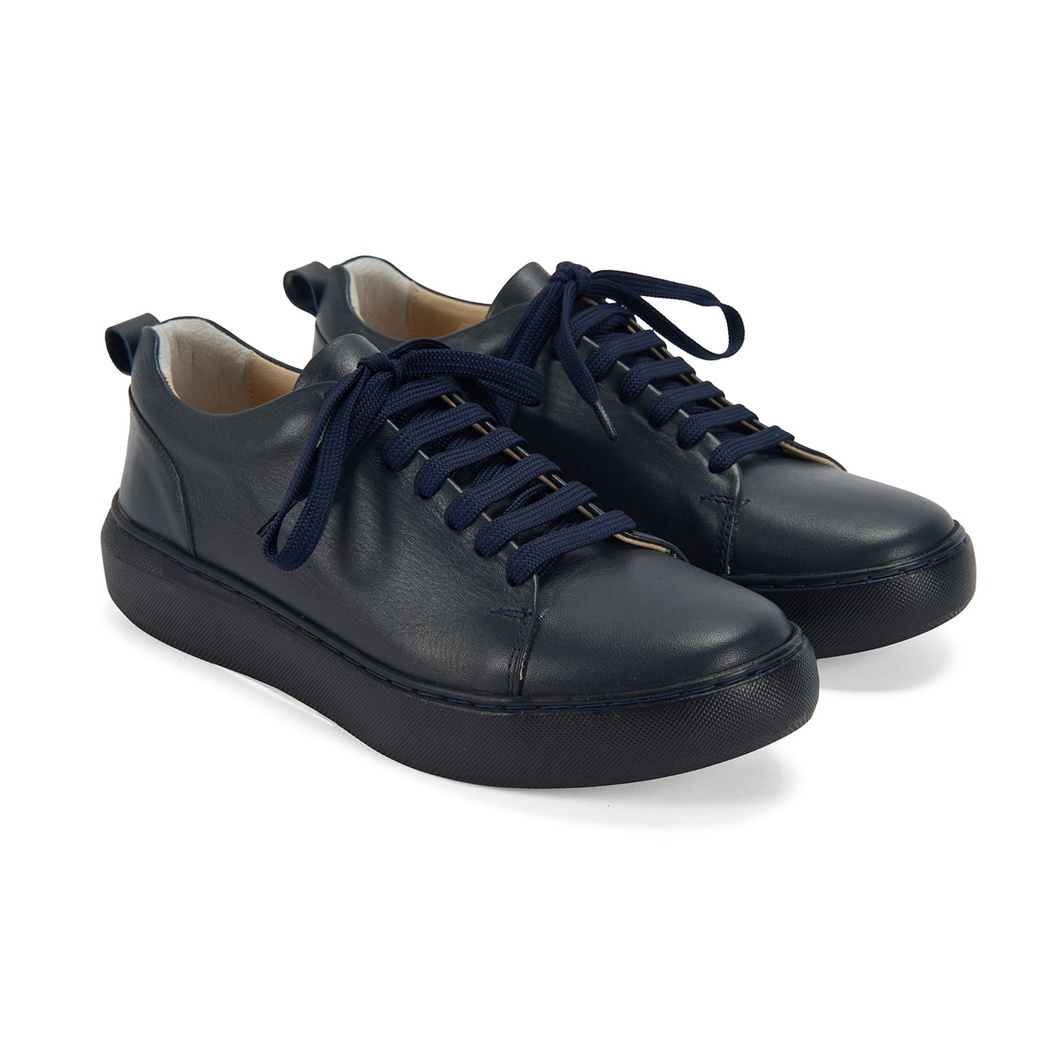 Kadın Lacivert Deri Spor Ayakkabı