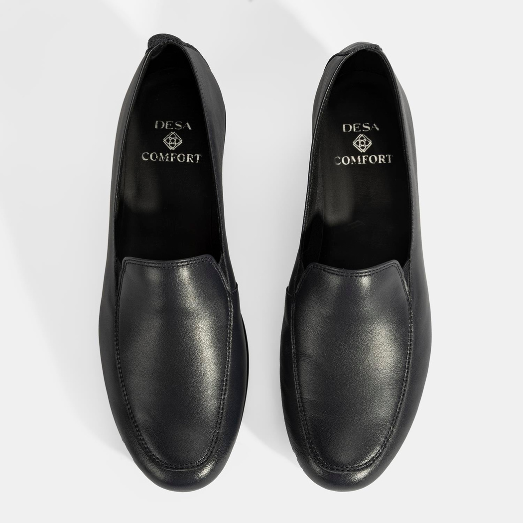 Kadın Lacivert DesaComfort Dolgu Topuklu Deri Ayakkabı