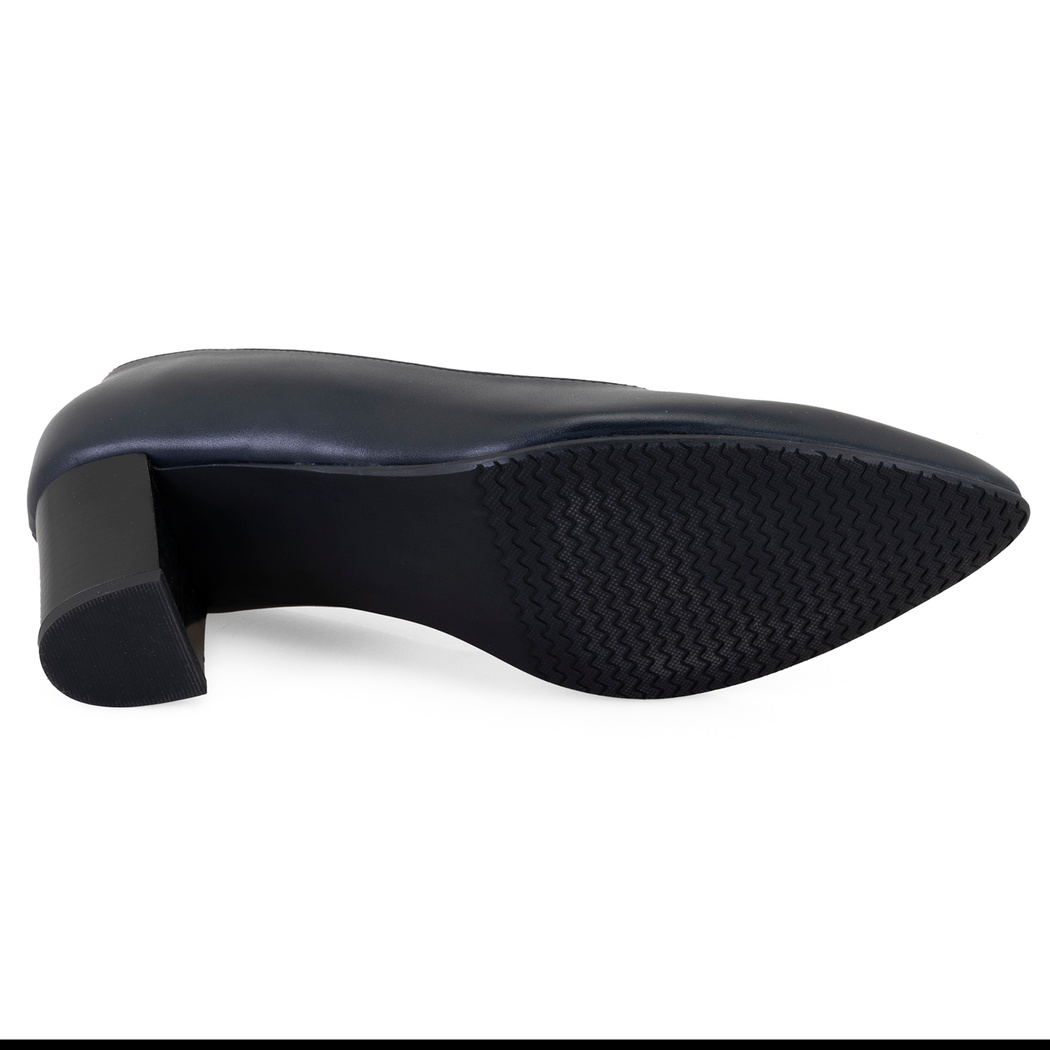 Kadın Lacivert DesaComfort Topuklu Deri Klasik Ayakkabı