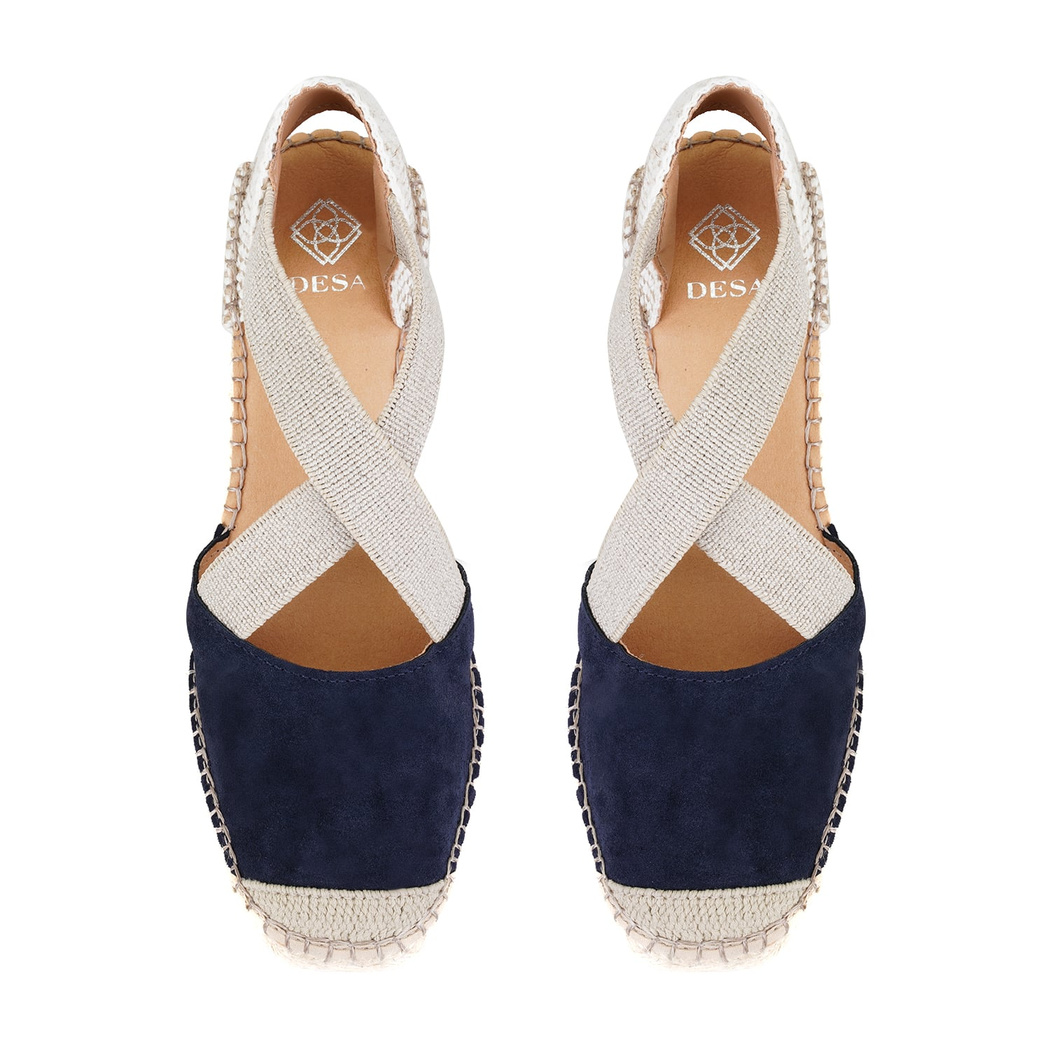 Kadın Lacivert Dolgu Topuklu Espadril