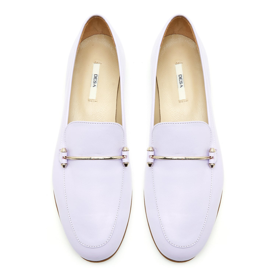Kadın Lila Deri Loafer