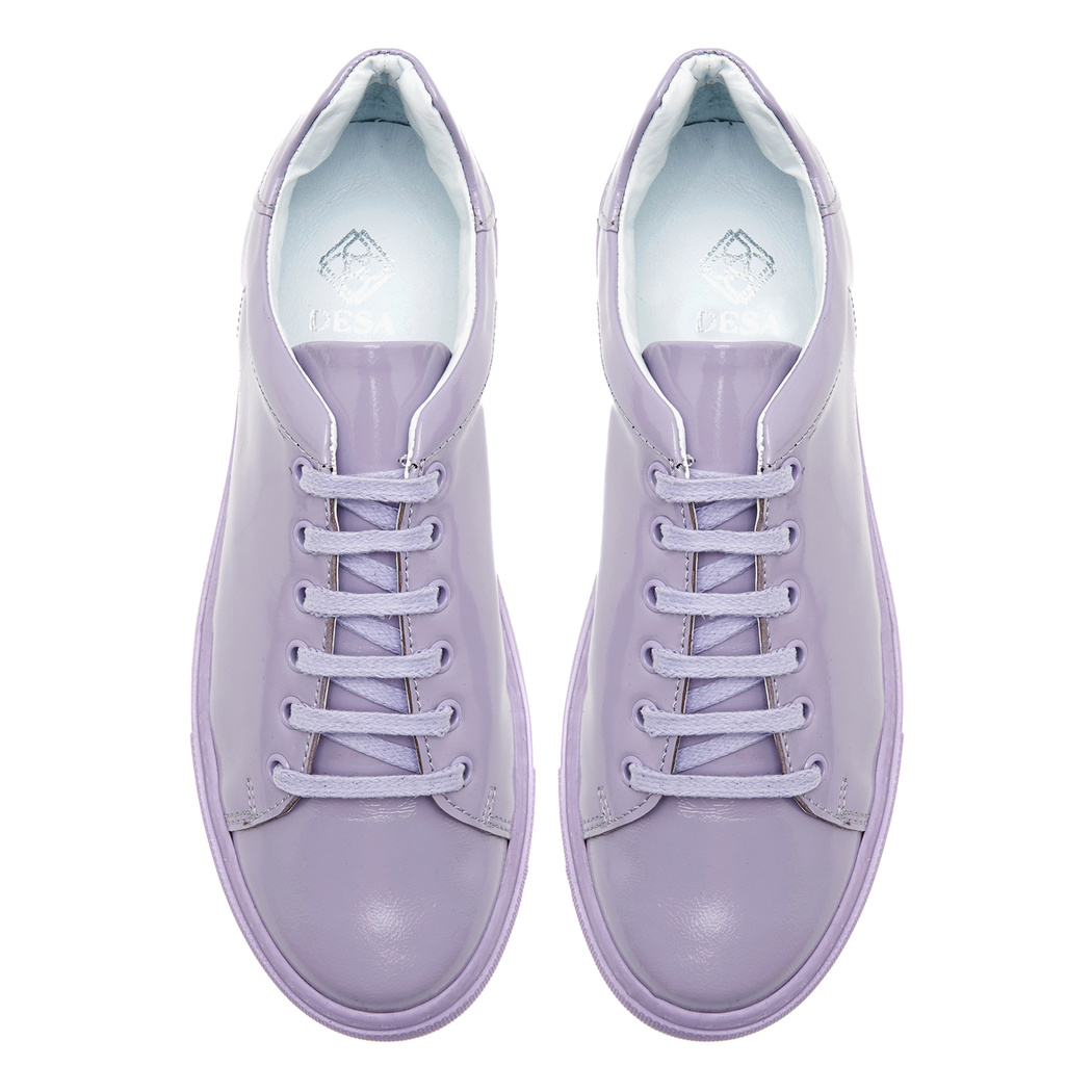 Kadın Lila Rugan Deri Spor Ayakkabı