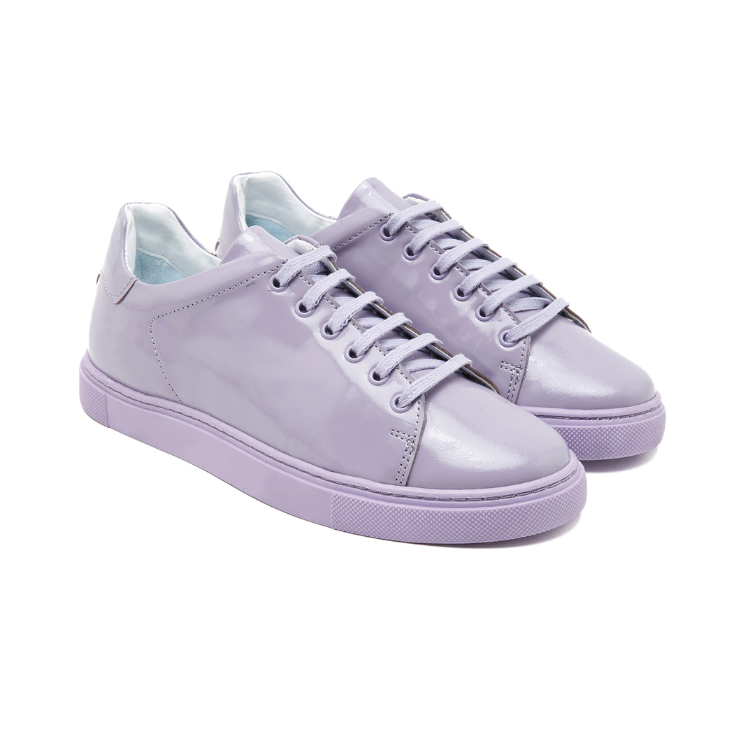 Kadın Lila Rugan Deri Spor Ayakkabı