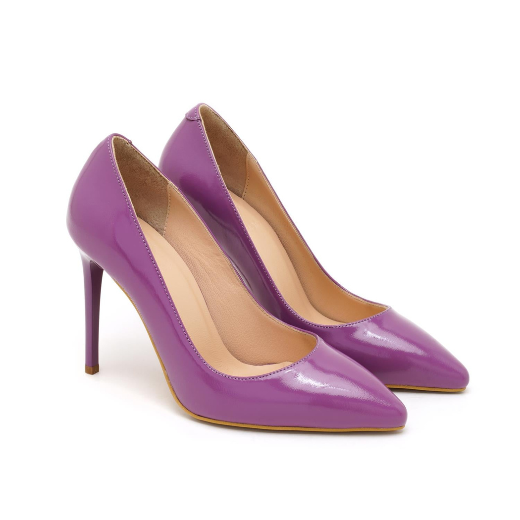 Kadın Lila Rugan Deri Stiletto