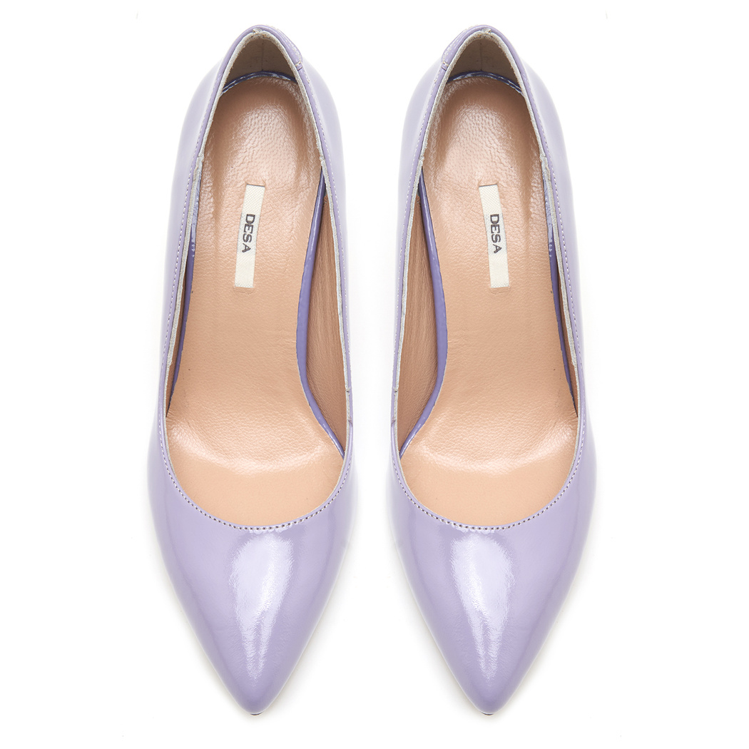 Kadın Lila Rugan Klasik Ayakkabı