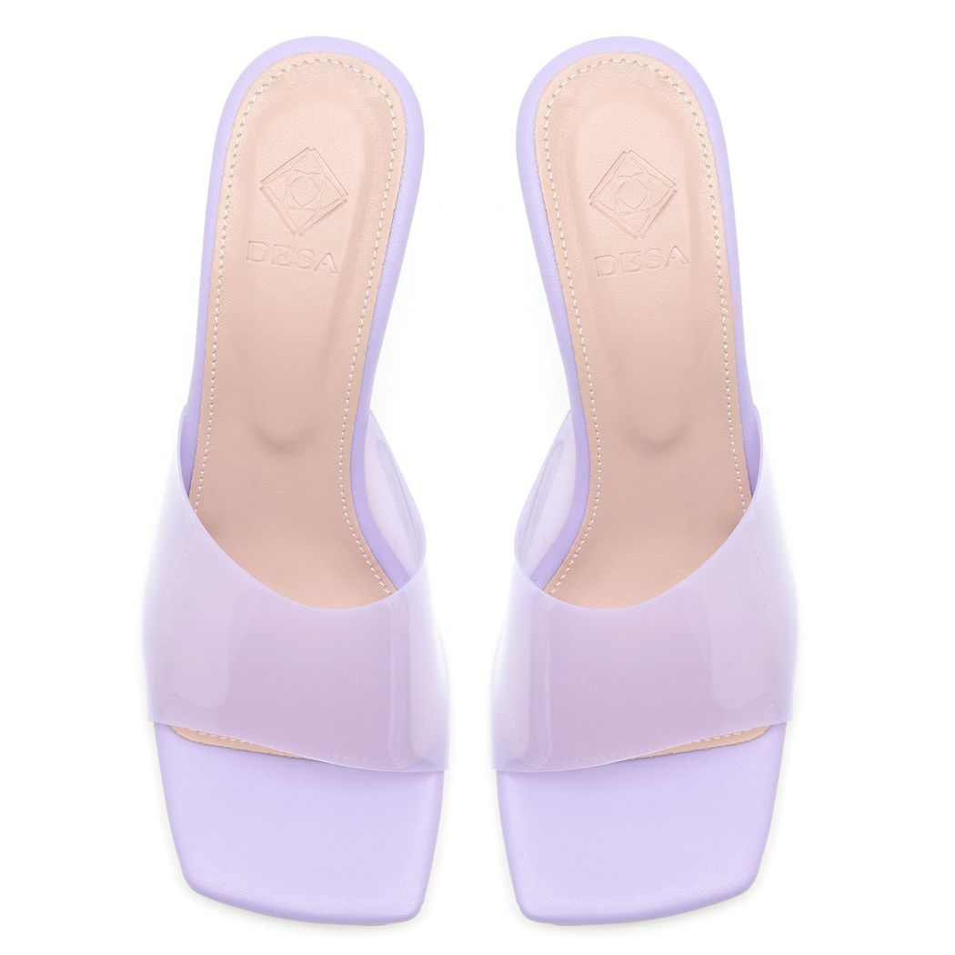 Kadın Lila Şeffaf Terlik