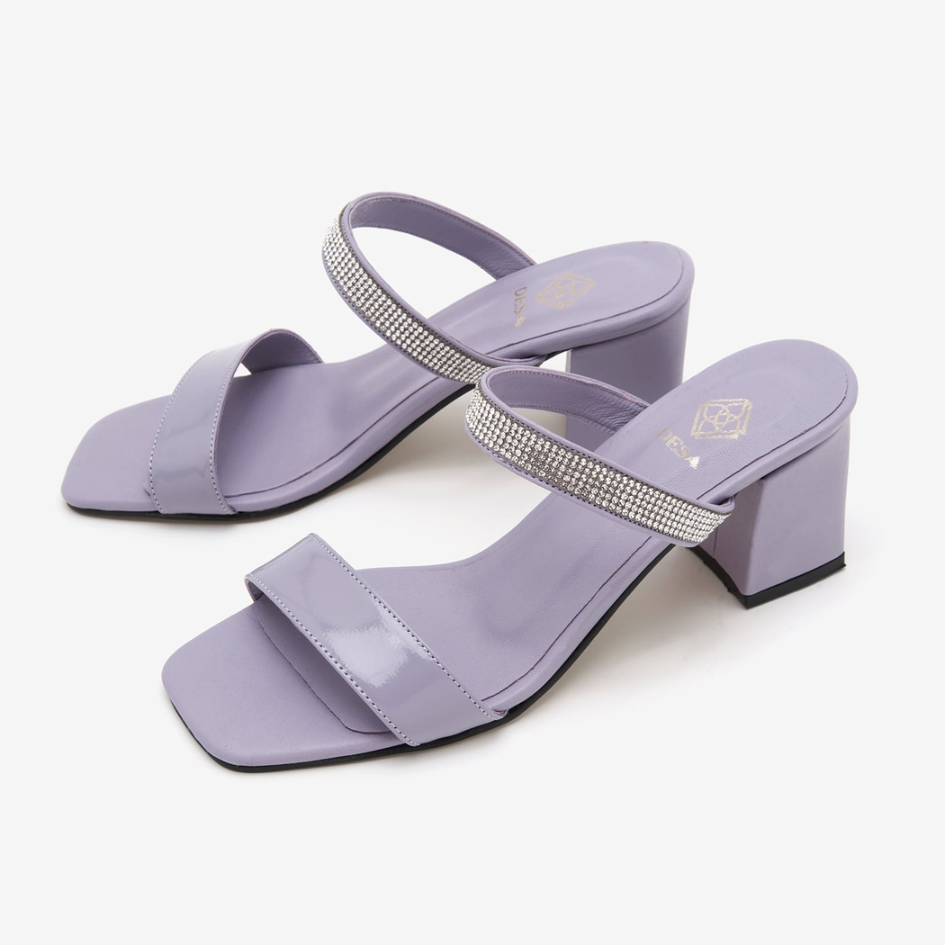 Kadın Lila Topuklu Terlik