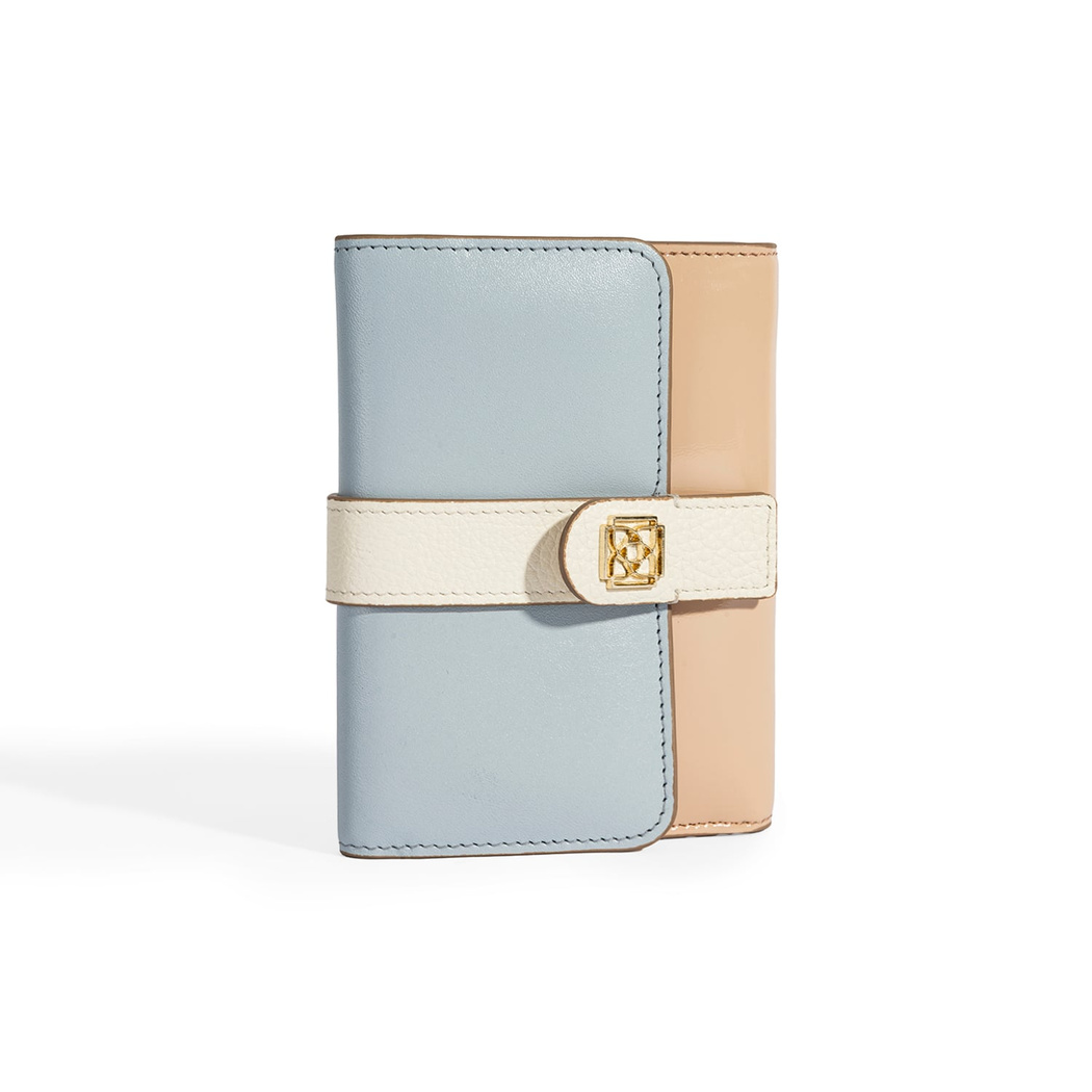 Kadın Mavi / Bej Deri Cüzdan