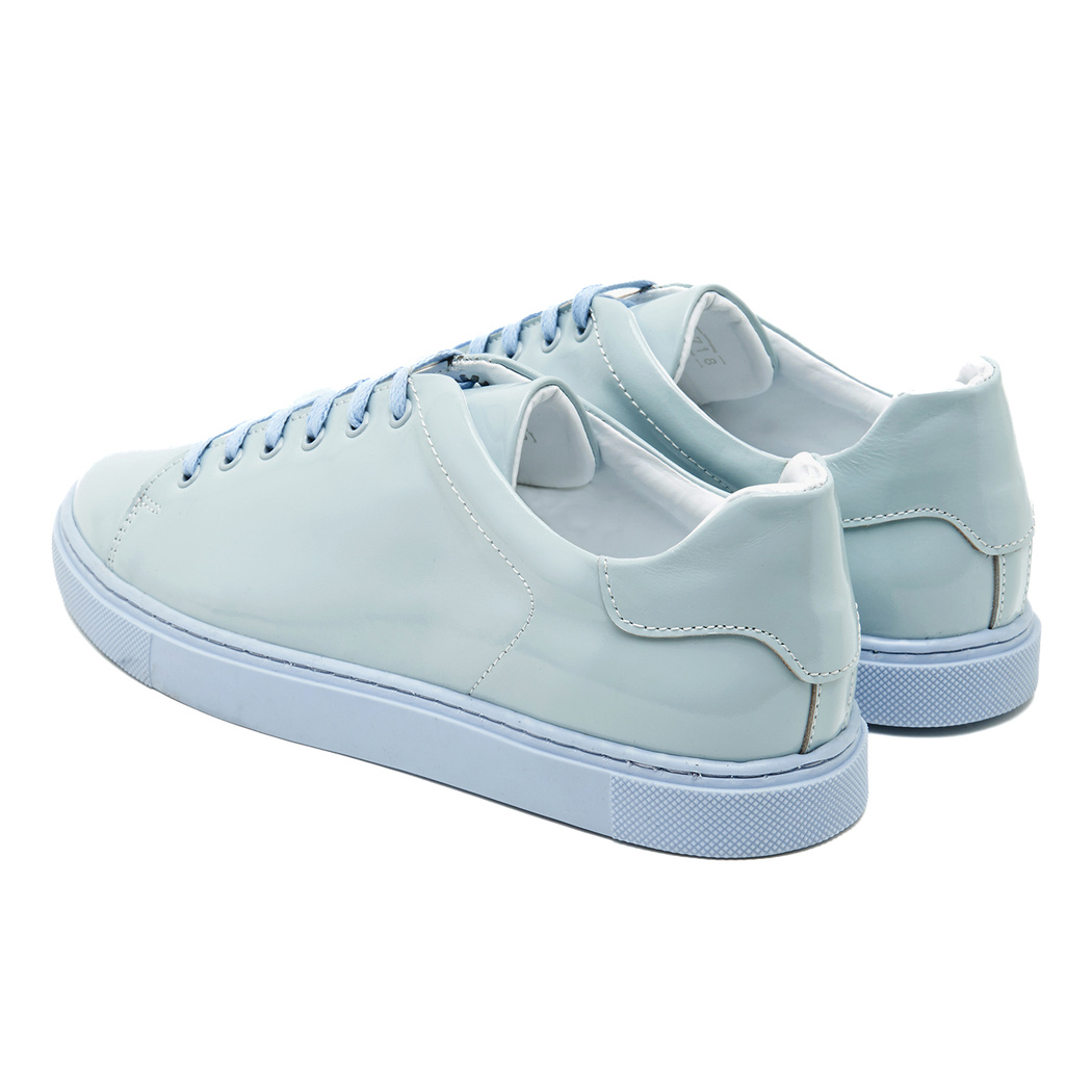 Kadın Mavi Rugan Deri Spor Ayakkabı