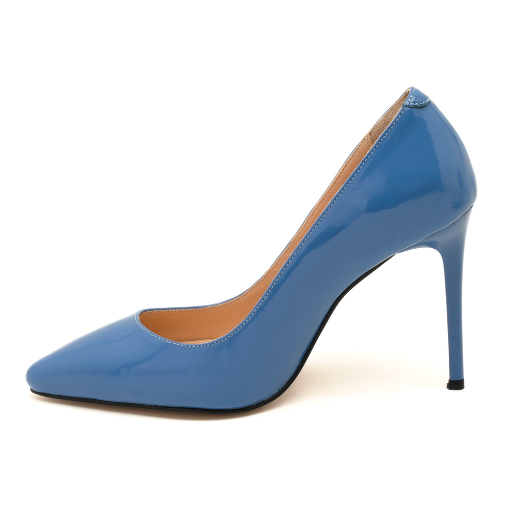 Kadın Mavi Rugan Deri Stiletto