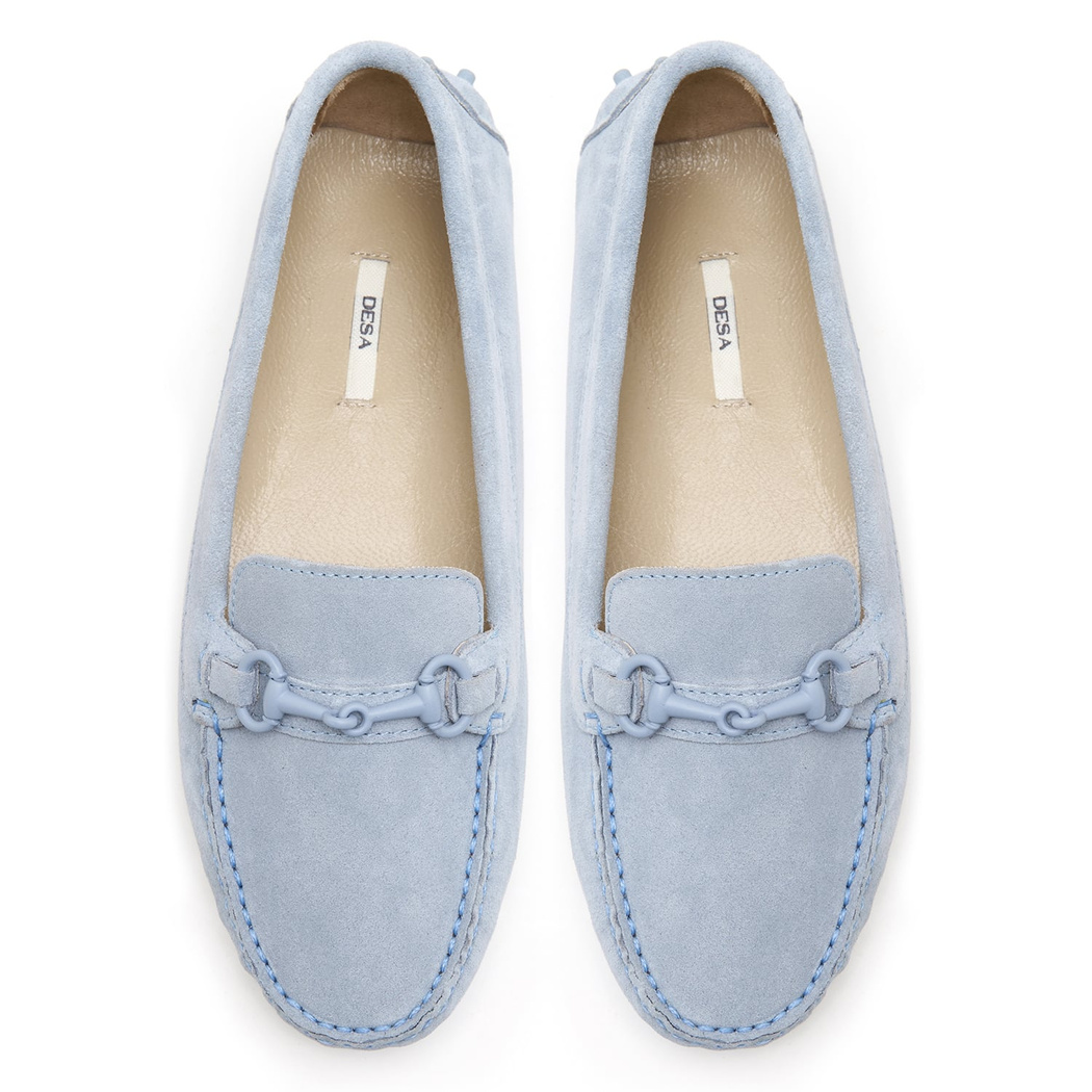 Kadın Mavi Süet Loafer