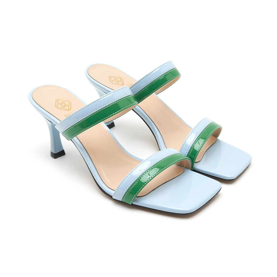 Kadın Mavi Topuklu Terlik