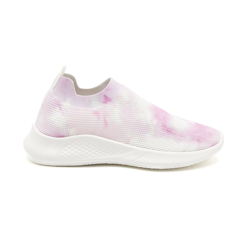 Kadın Pembe Batik Desenli Çorap Sneaker