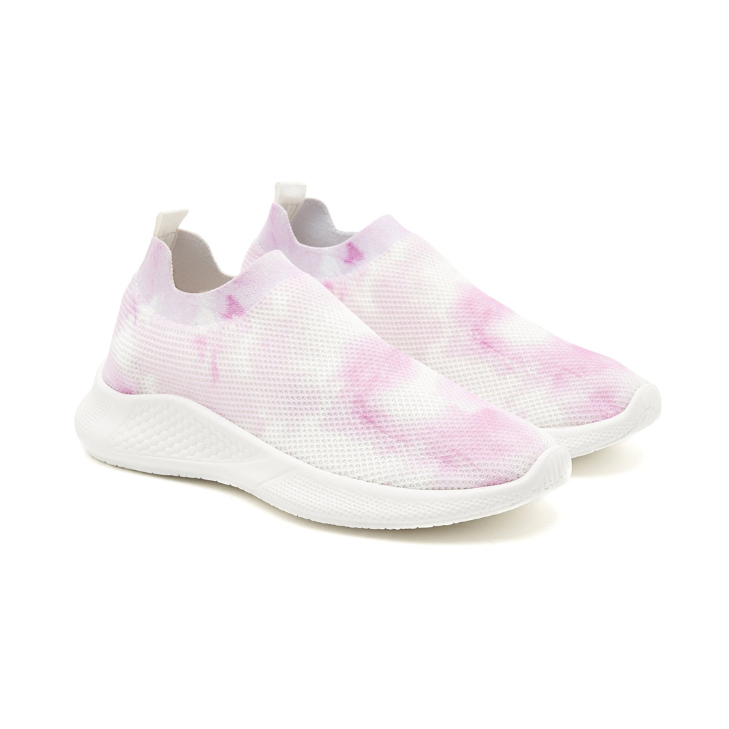 Kadın Pembe Batik Desenli Çorap Sneaker