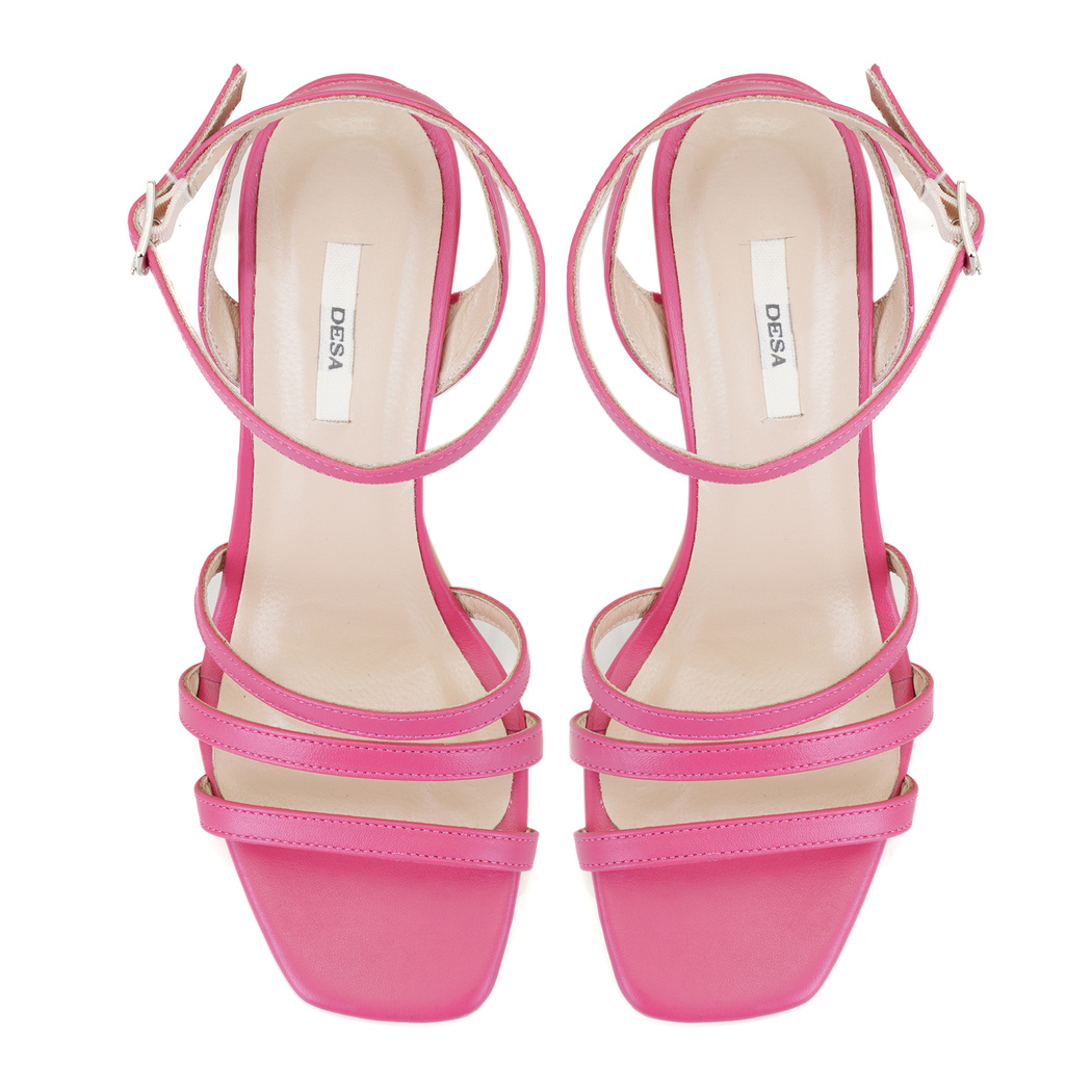 Kadın Pembe Deri Abiye Sandalet