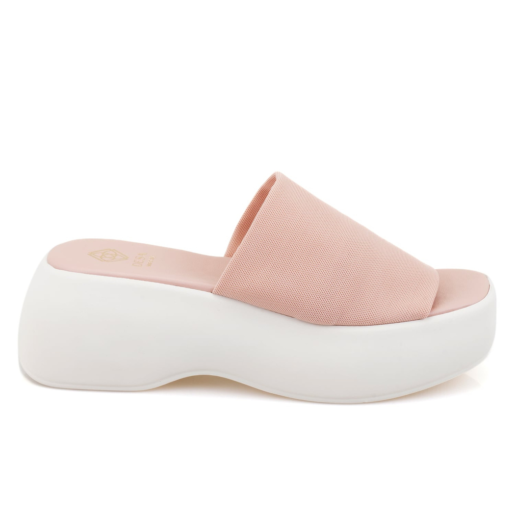 Kadın Pembe Platform Tabanlı Terlik