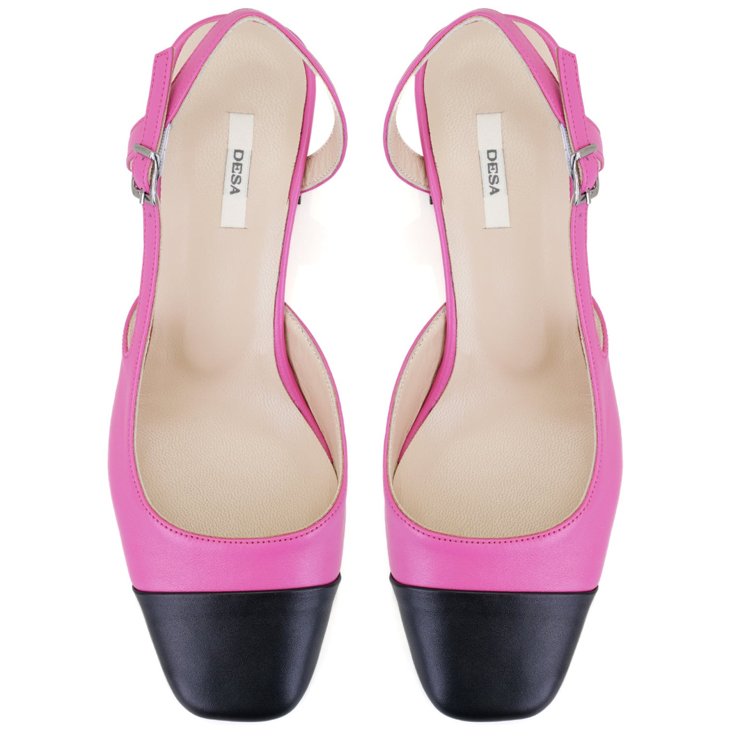 Kadın Pembe Topuklu Deri Ayakkabı