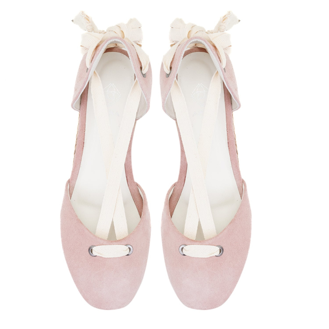 Kadın Pudra Dolgu Topuk Süet Espadril