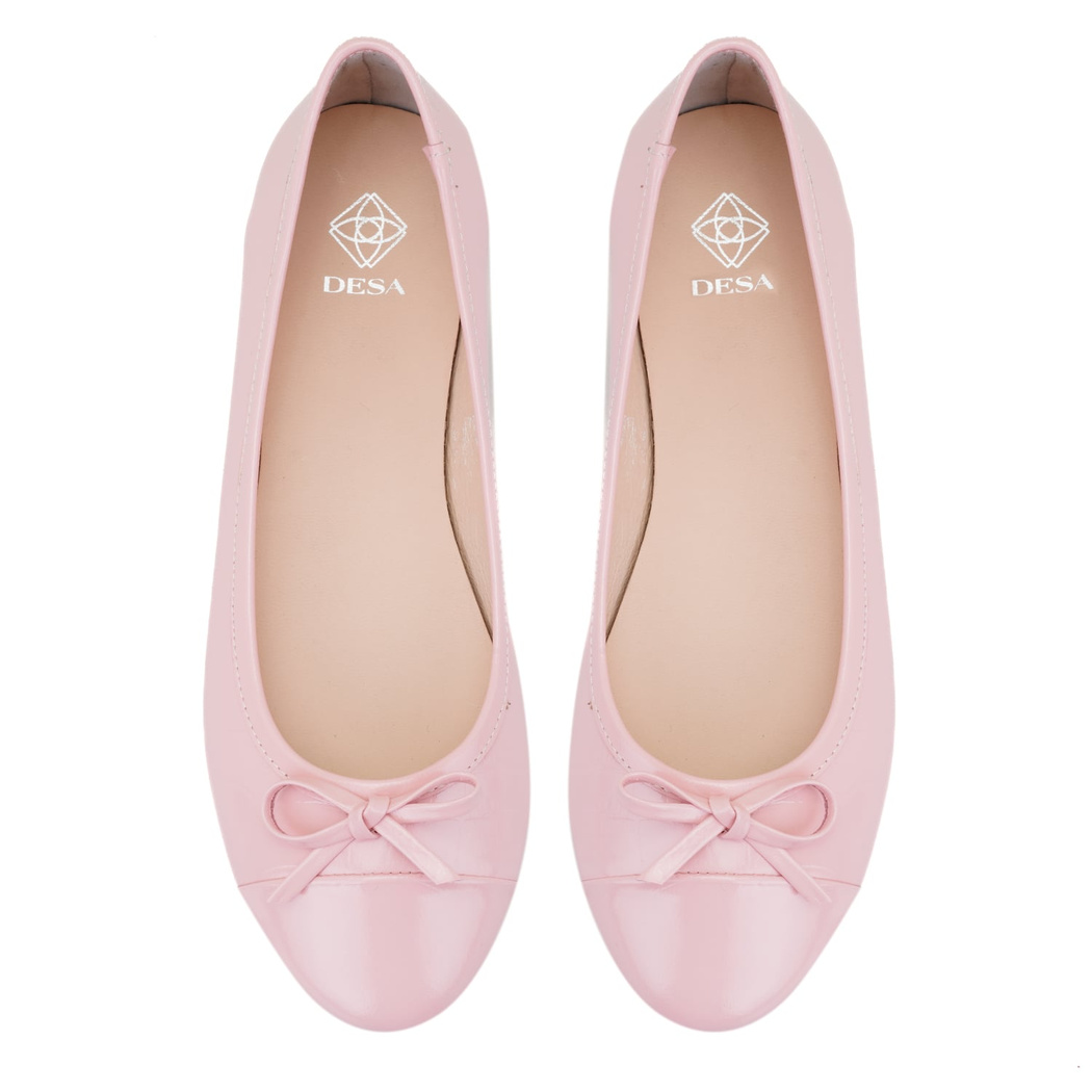 Kadın Pudra Kroko Baskılı Deri Babet