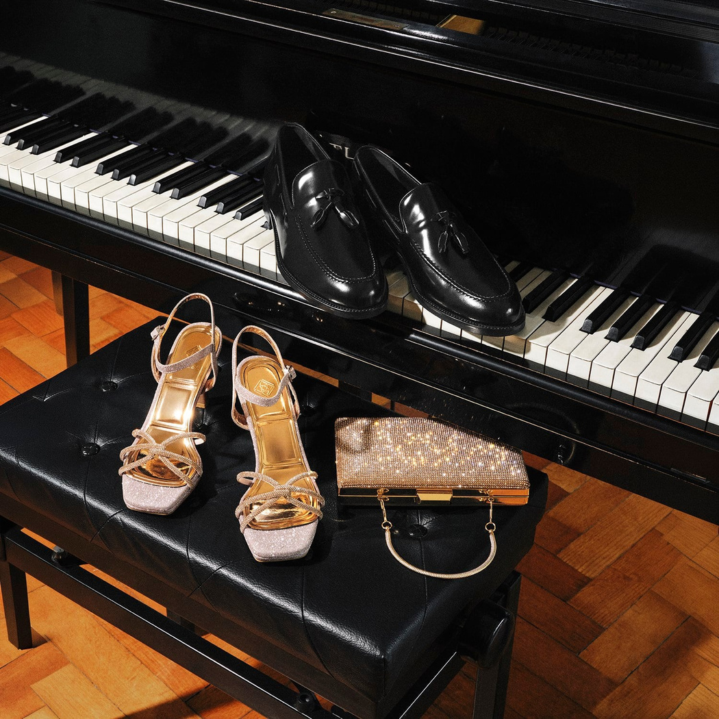 Kadın Rose Gold Taşlı Ayarlanabilir Tokalı Topuklu Abiye Sandalet