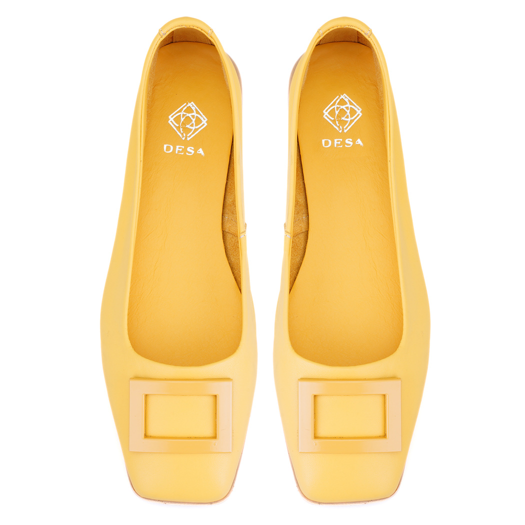 Kadın Sarı Deri Babet