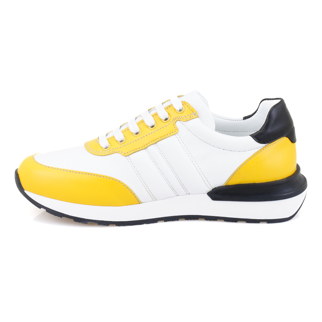 Kadın Sarı Deri Spor Ayakkabı