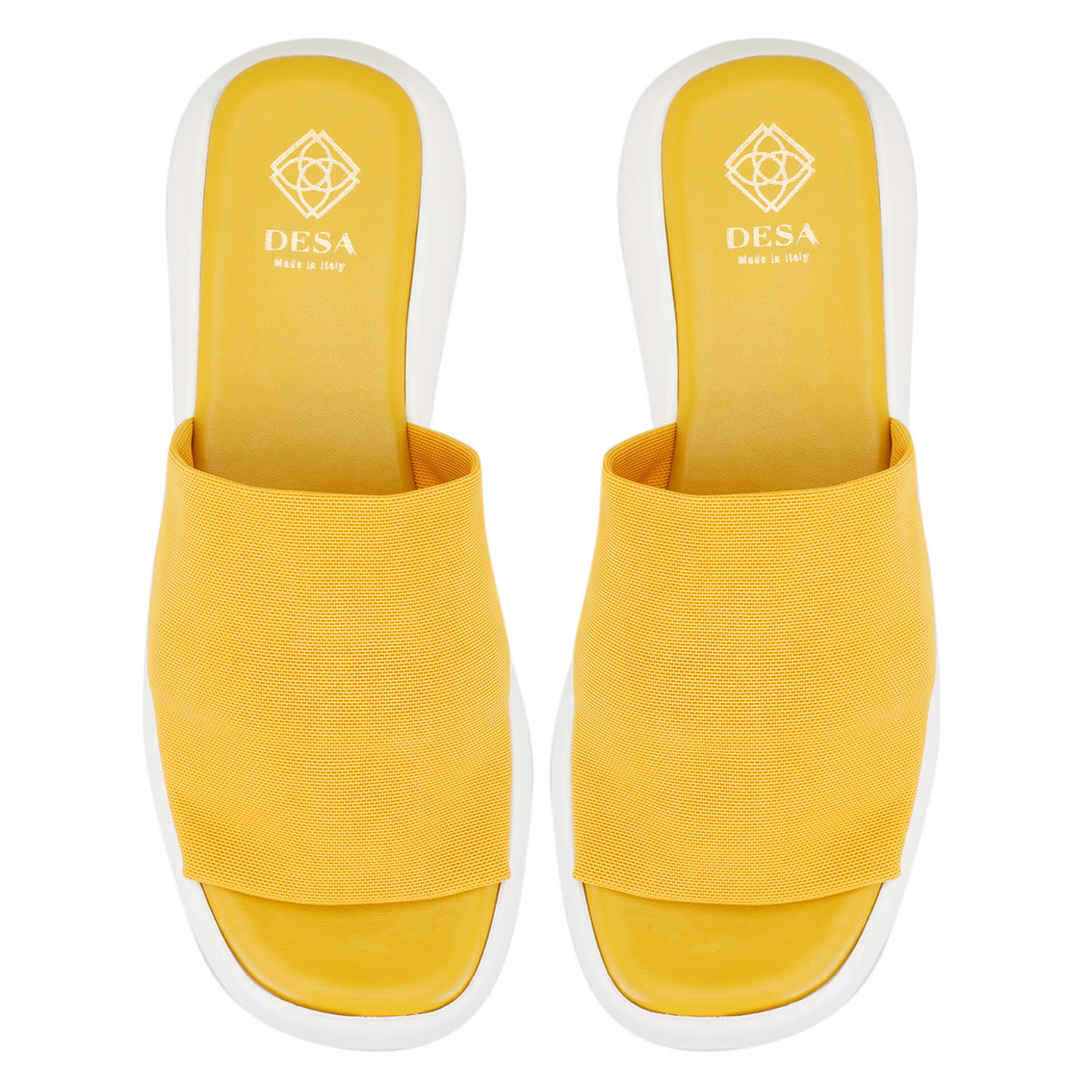 Kadın Sarı Platform Tabanlı Terlik