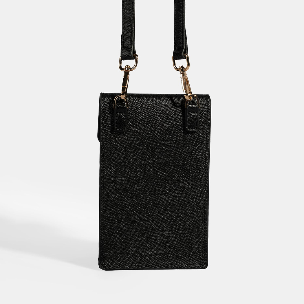 Kadın Siyah Çapraz Telefon Çantası 