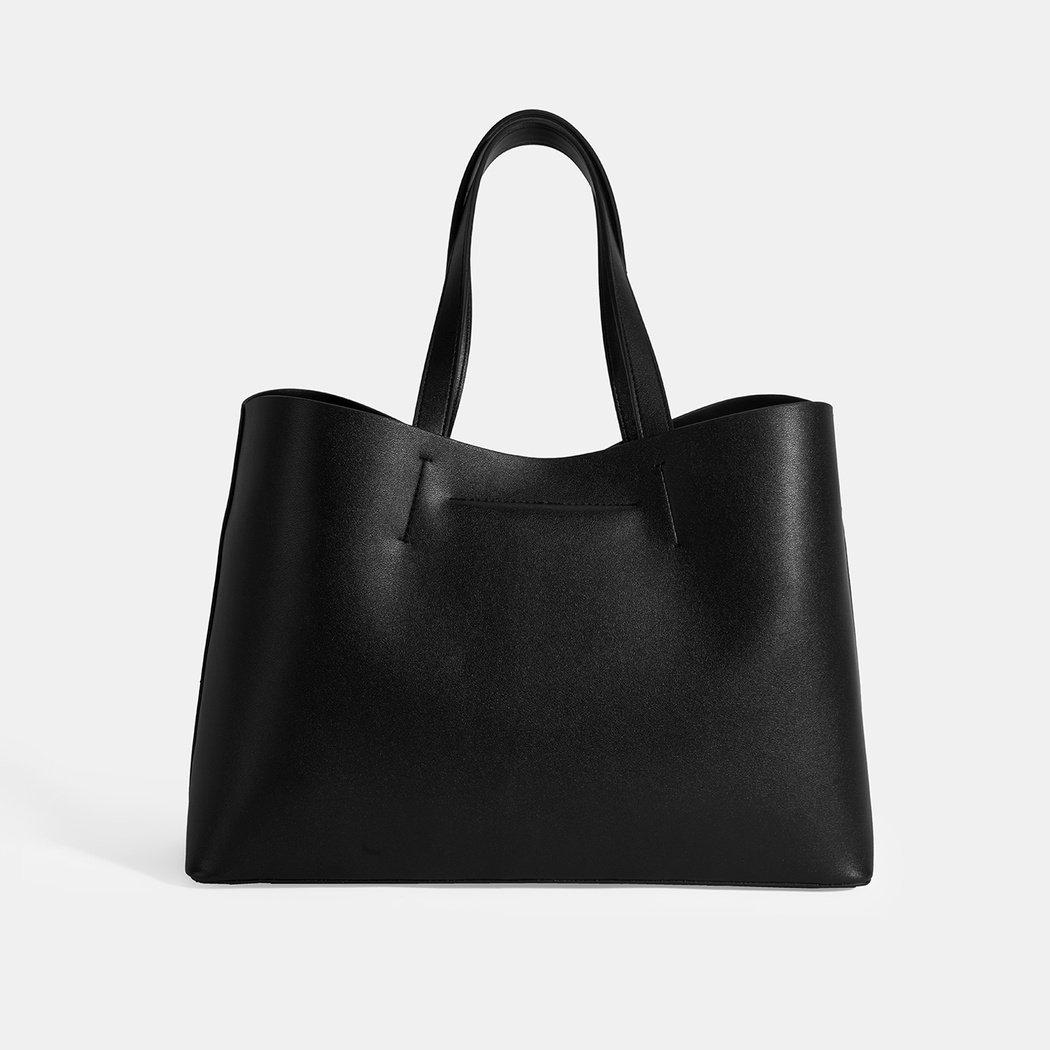 Kadın Siyah Cüzdan Aksesuarlı Omuz Çantası