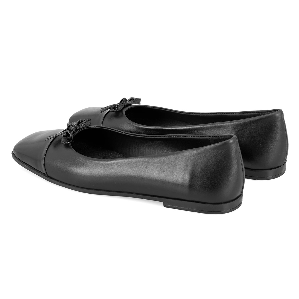 Kadın Siyah Deri Babet