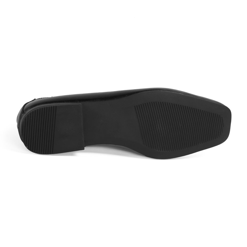 Kadın Siyah Deri Babet