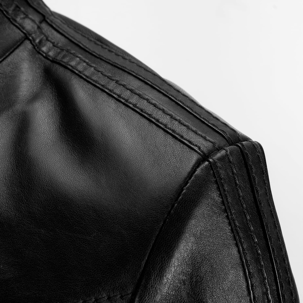 Kadın Siyah Deri Biker Ceket