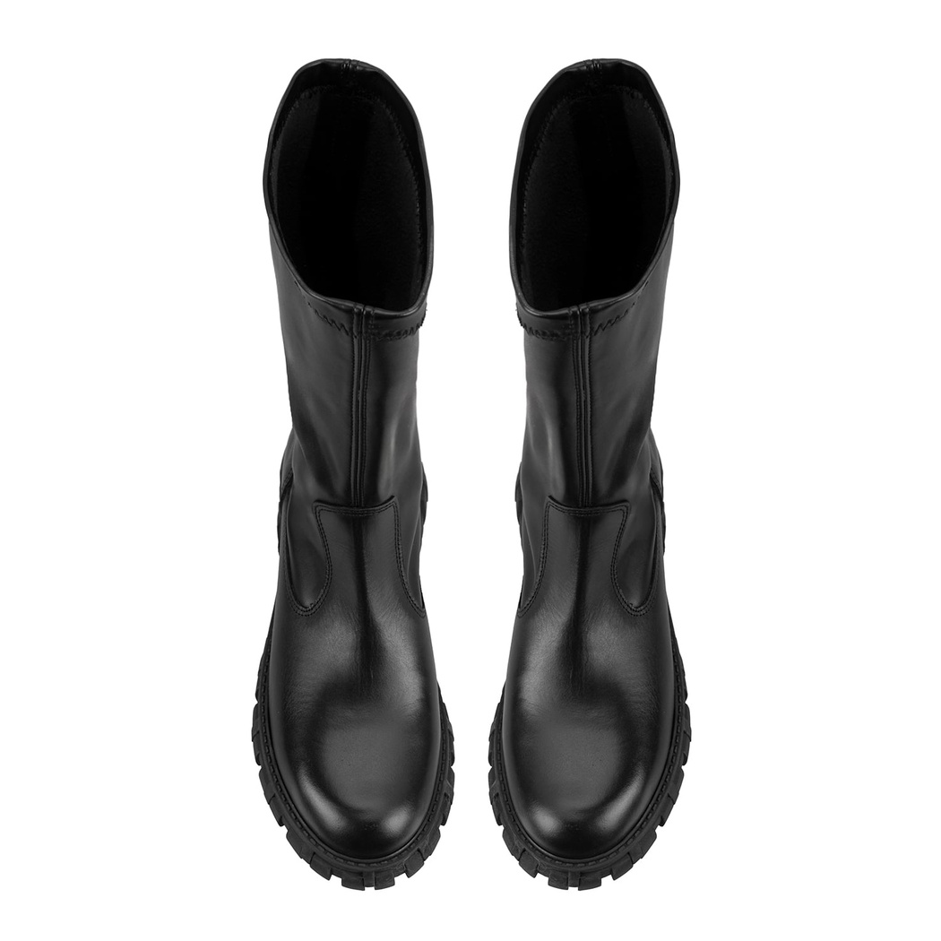 Kadın Siyah Deri Bot