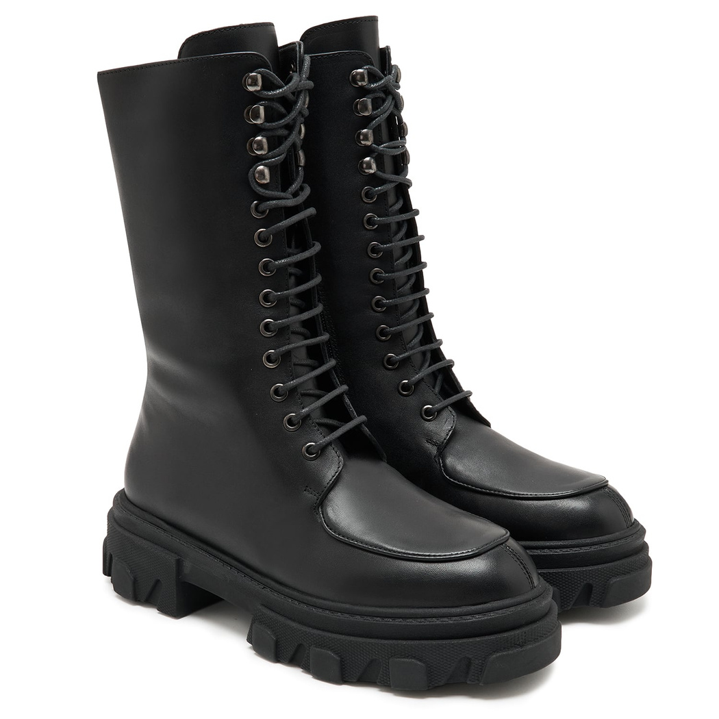 Kadın Siyah Deri Bot