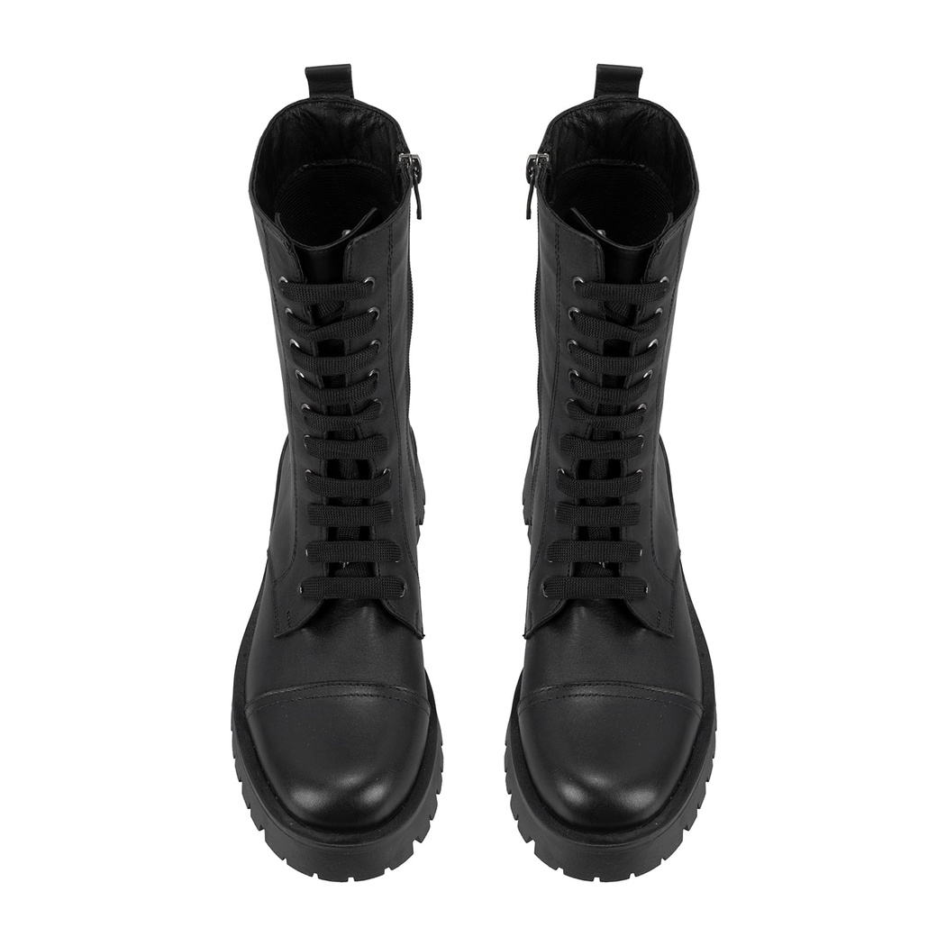 Kadın Siyah Deri Bot