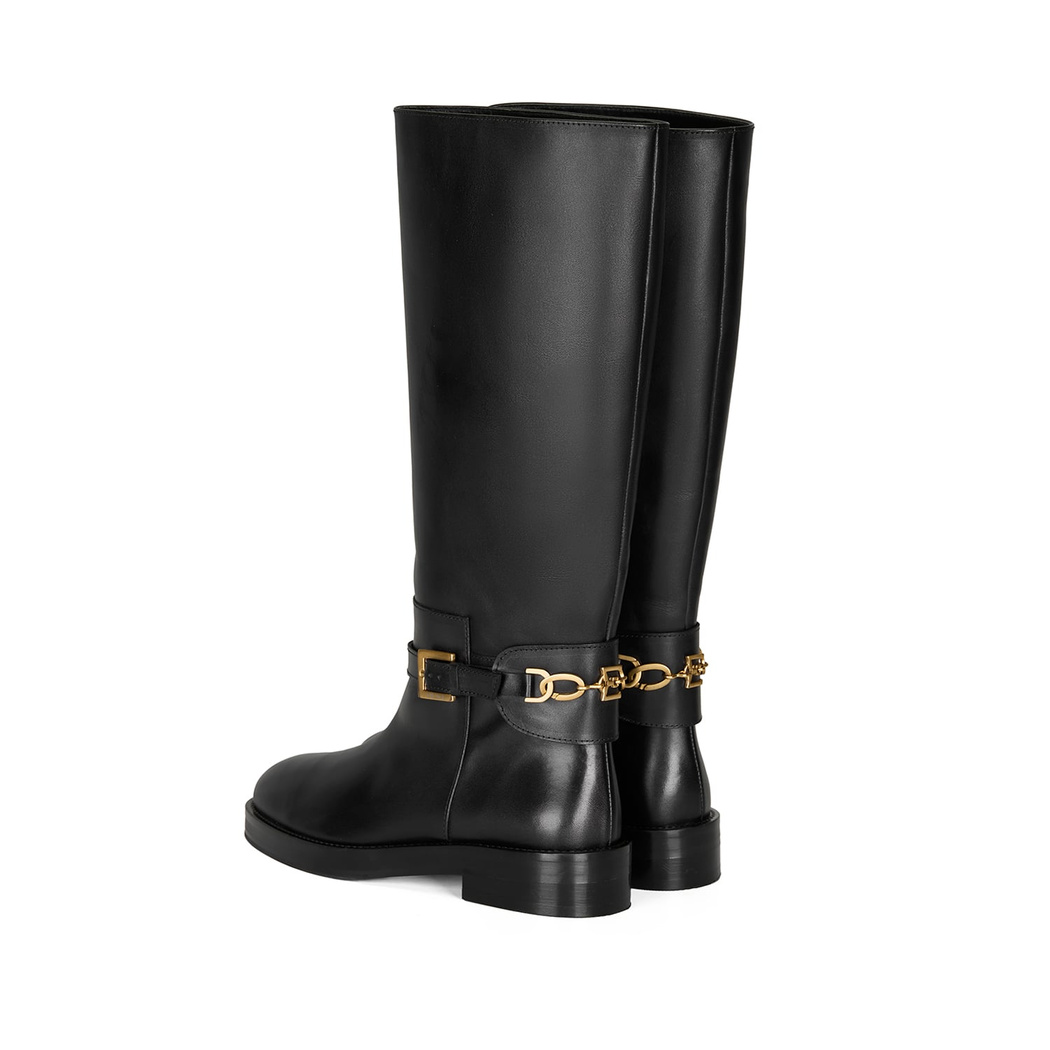 Kadın Siyah Deri Çizme