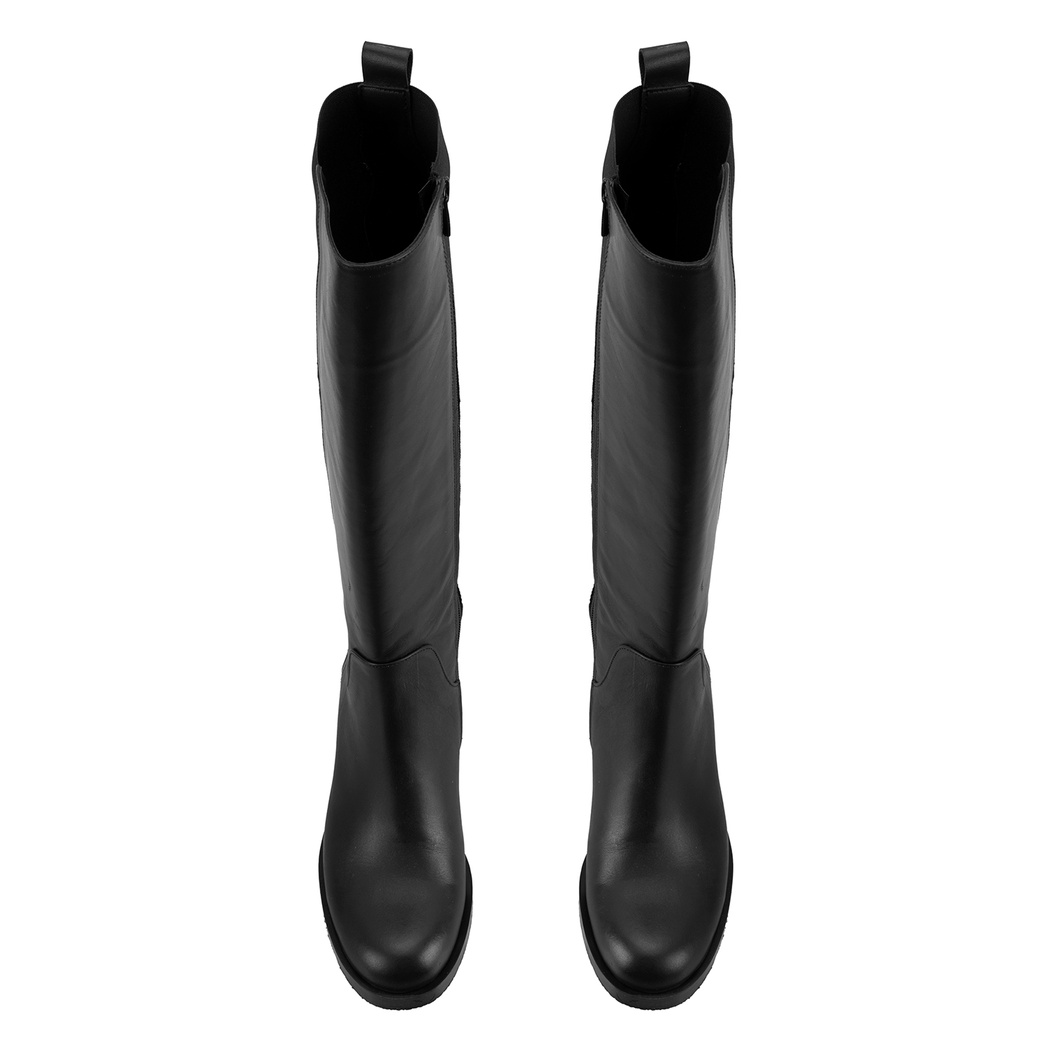 Kadın Siyah Deri Çizme
