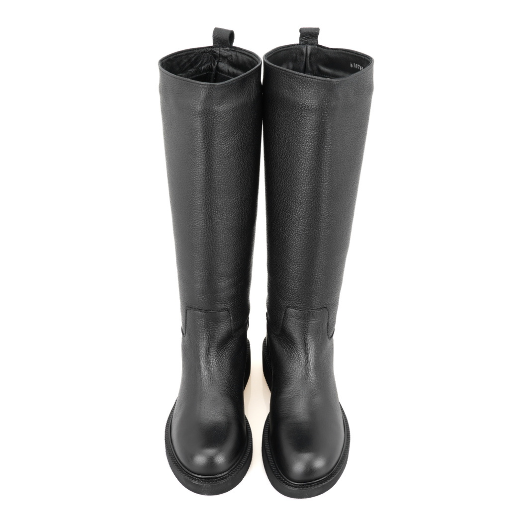 Kadın Siyah Deri Çizme