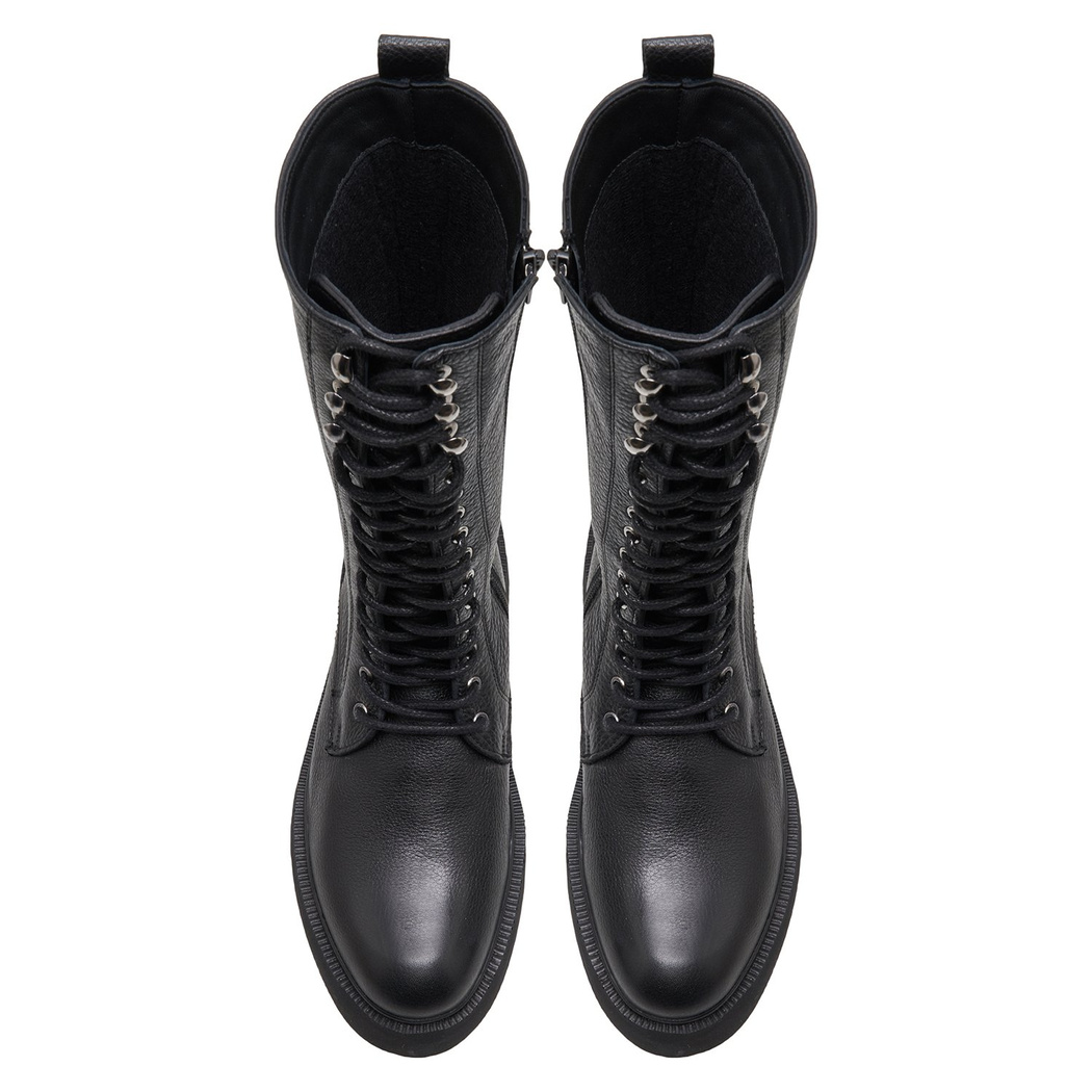 Kadın Siyah Deri Çizme