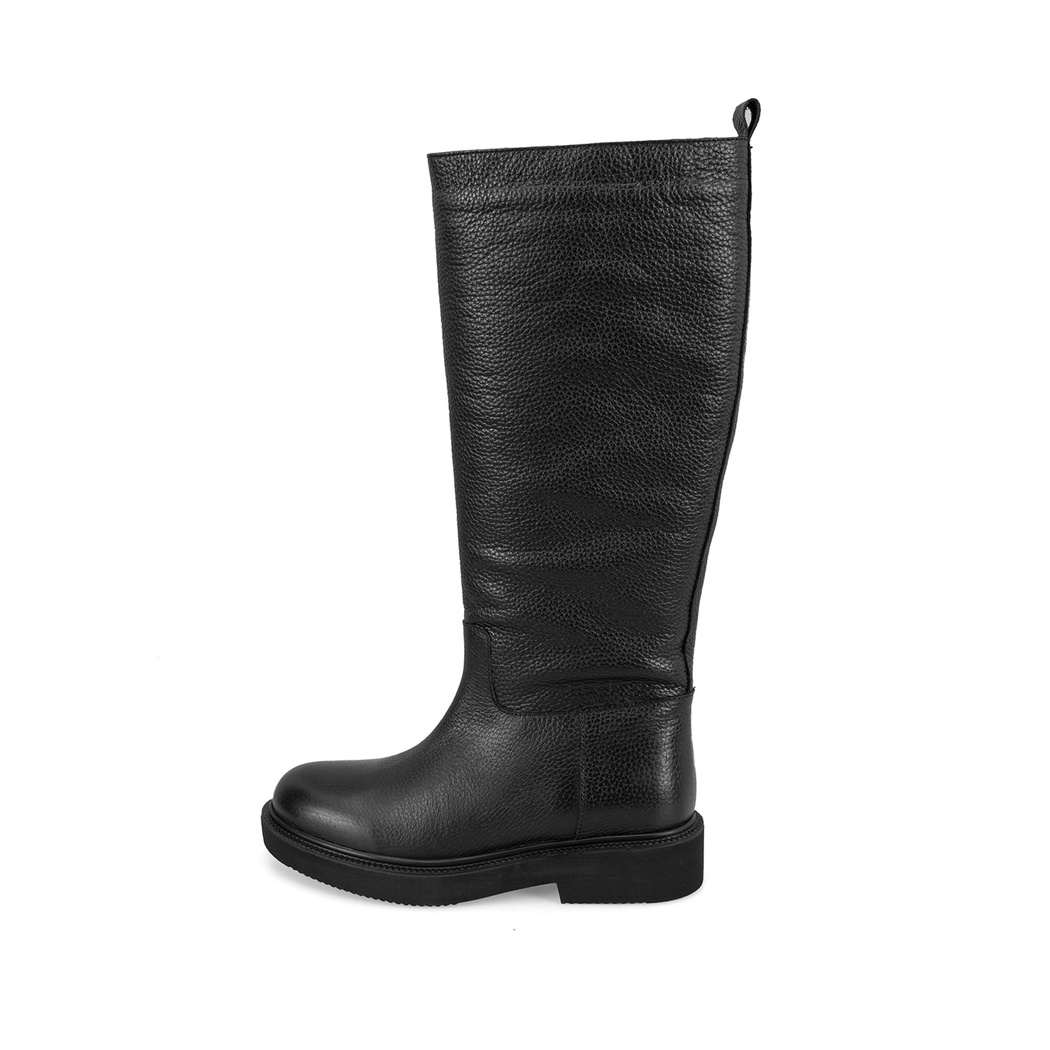Kadın Siyah Deri Çizme