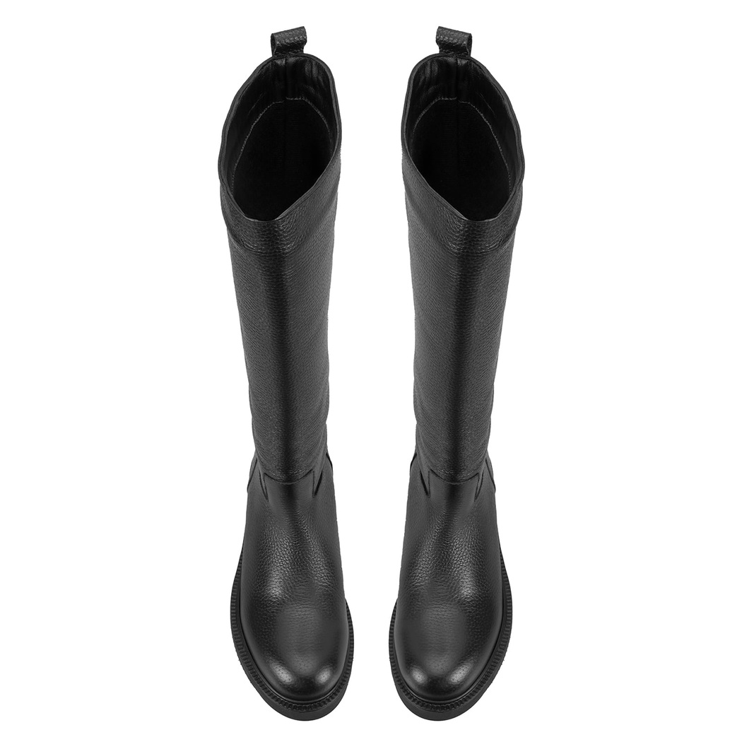 Kadın Siyah Deri Çizme