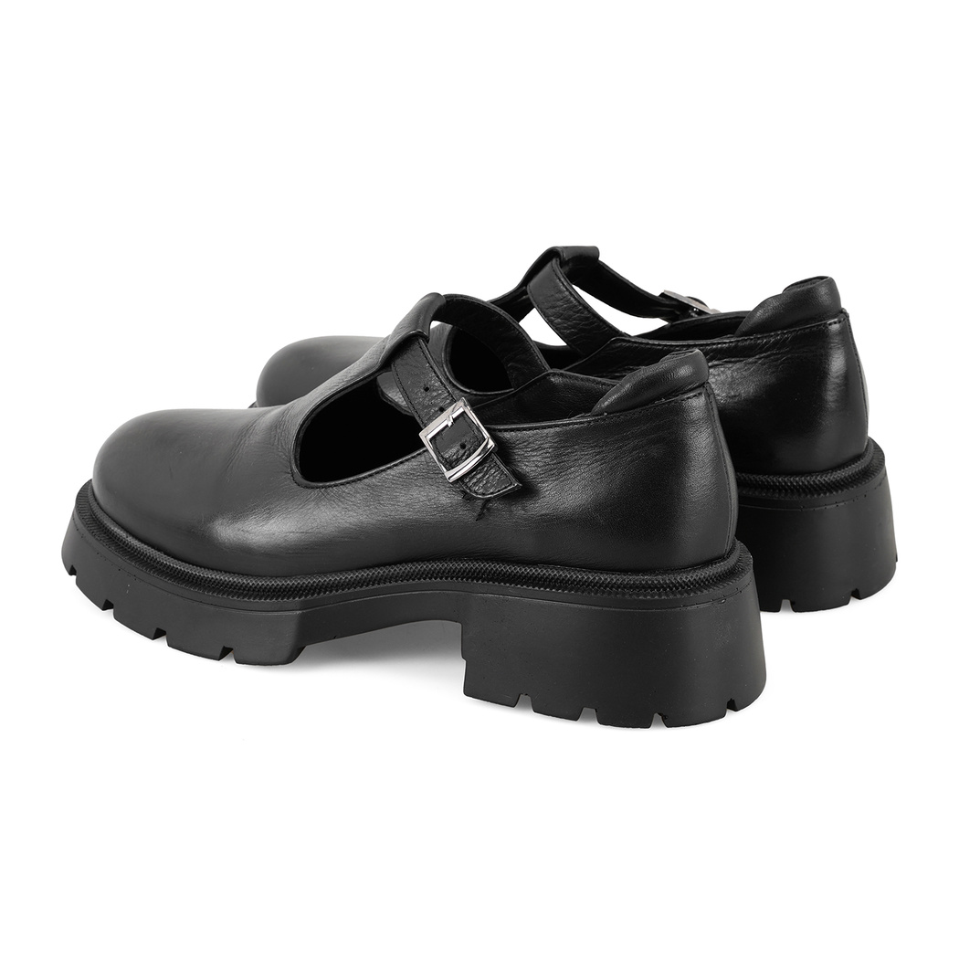 Kadın Siyah Deri Günlük Ayakkabı