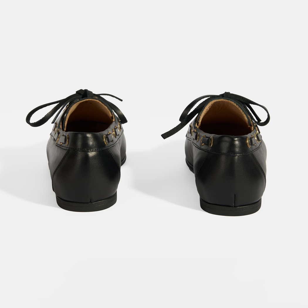 Kadın Siyah Deri Günlük Ayakkabı