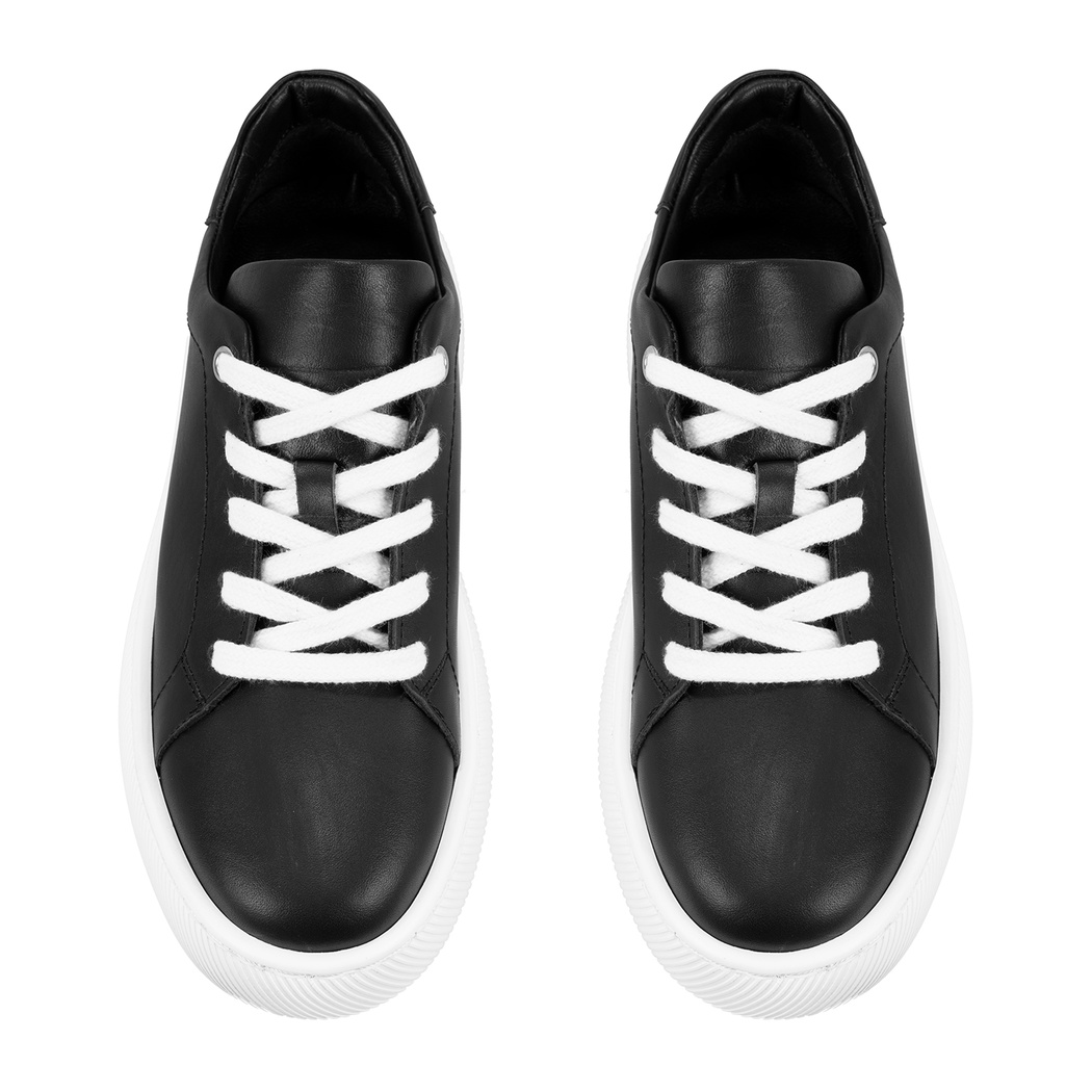 Kadın Siyah Deri Günlük Ayakkabı