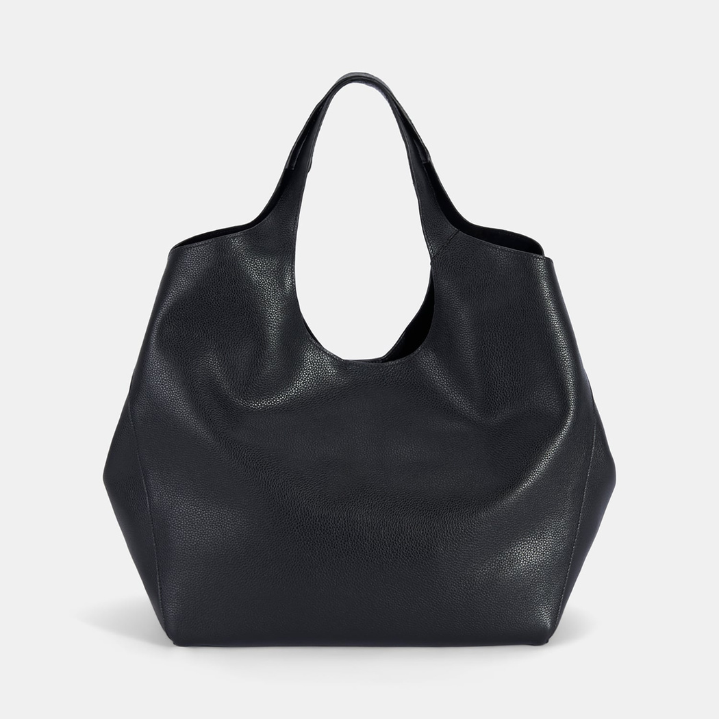 Kadın Siyah Deri Hobo Çanta