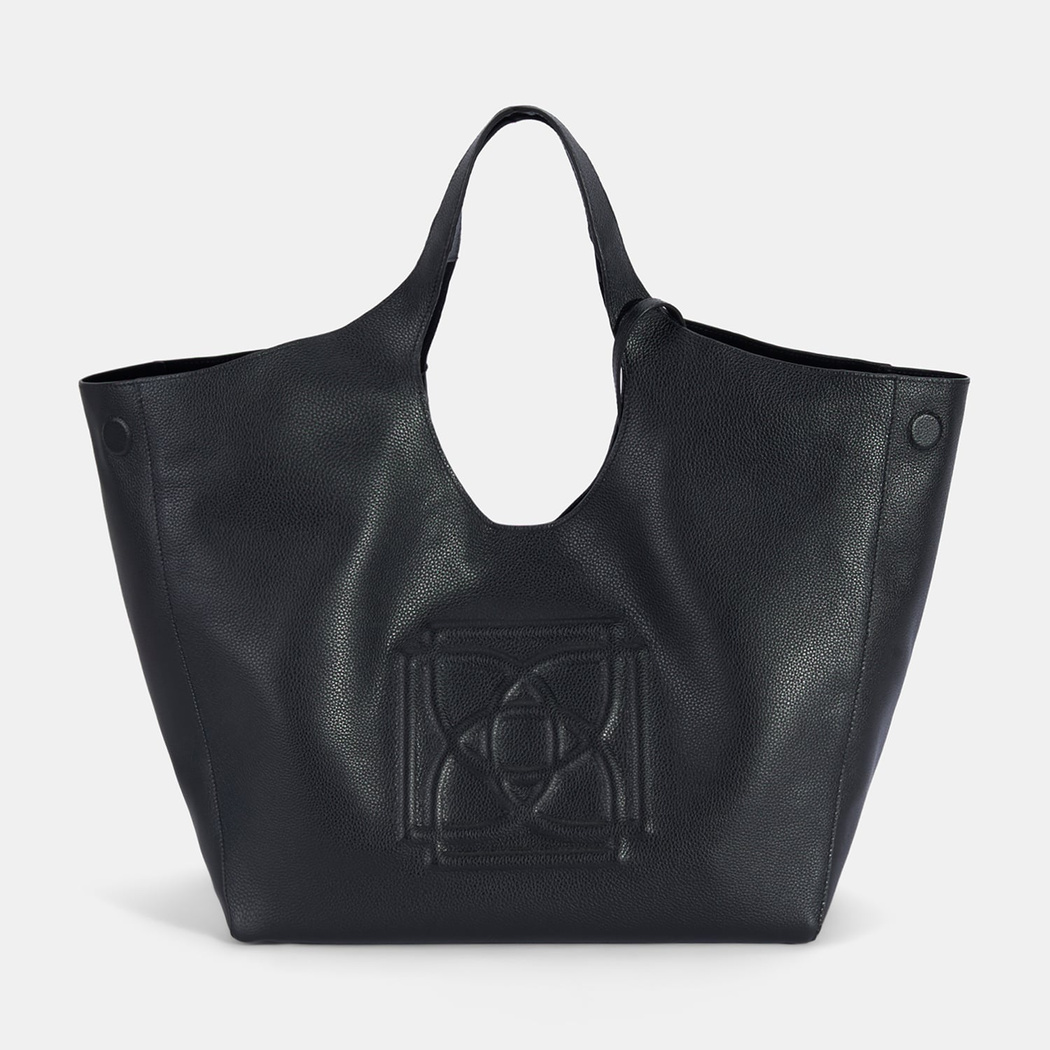 Kadın Siyah Deri Hobo Çanta