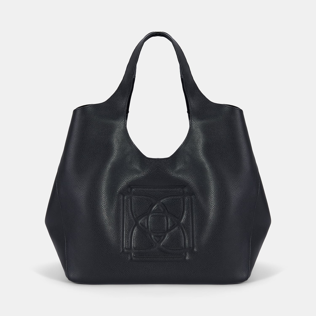 Kadın Siyah Deri Hobo Çanta